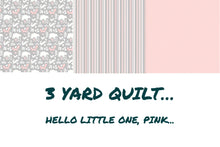 Load image into Gallery viewer, HELLO LITTLE ONE, Pink 3 Yard Quilt