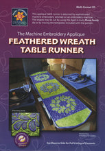 Load image into Gallery viewer, Embroidery Machine: Feathered Wreath Table Runner