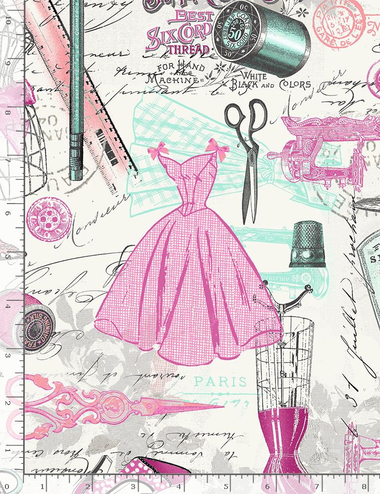 DRESSMAKER'S WORKSHOP ERA-C8069 from Paris Atelier Collection for Timeless Treasures